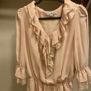 Forever 21 beige/light pink blouse (S)